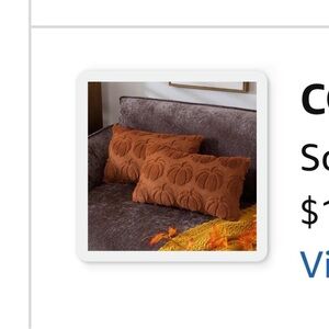 Pumpkin Patterned Orange Pillow covers